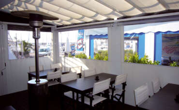 Itsas gidarien ostalaritzako toldoak