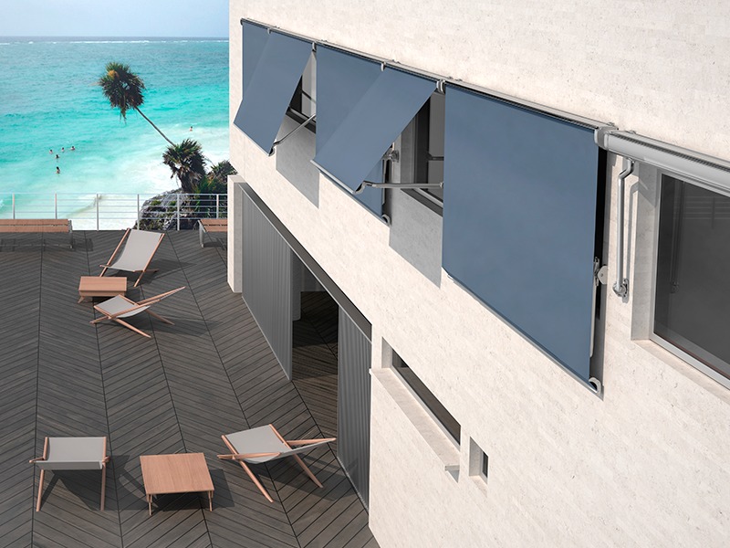 Toldo ventana Cofre punto recto