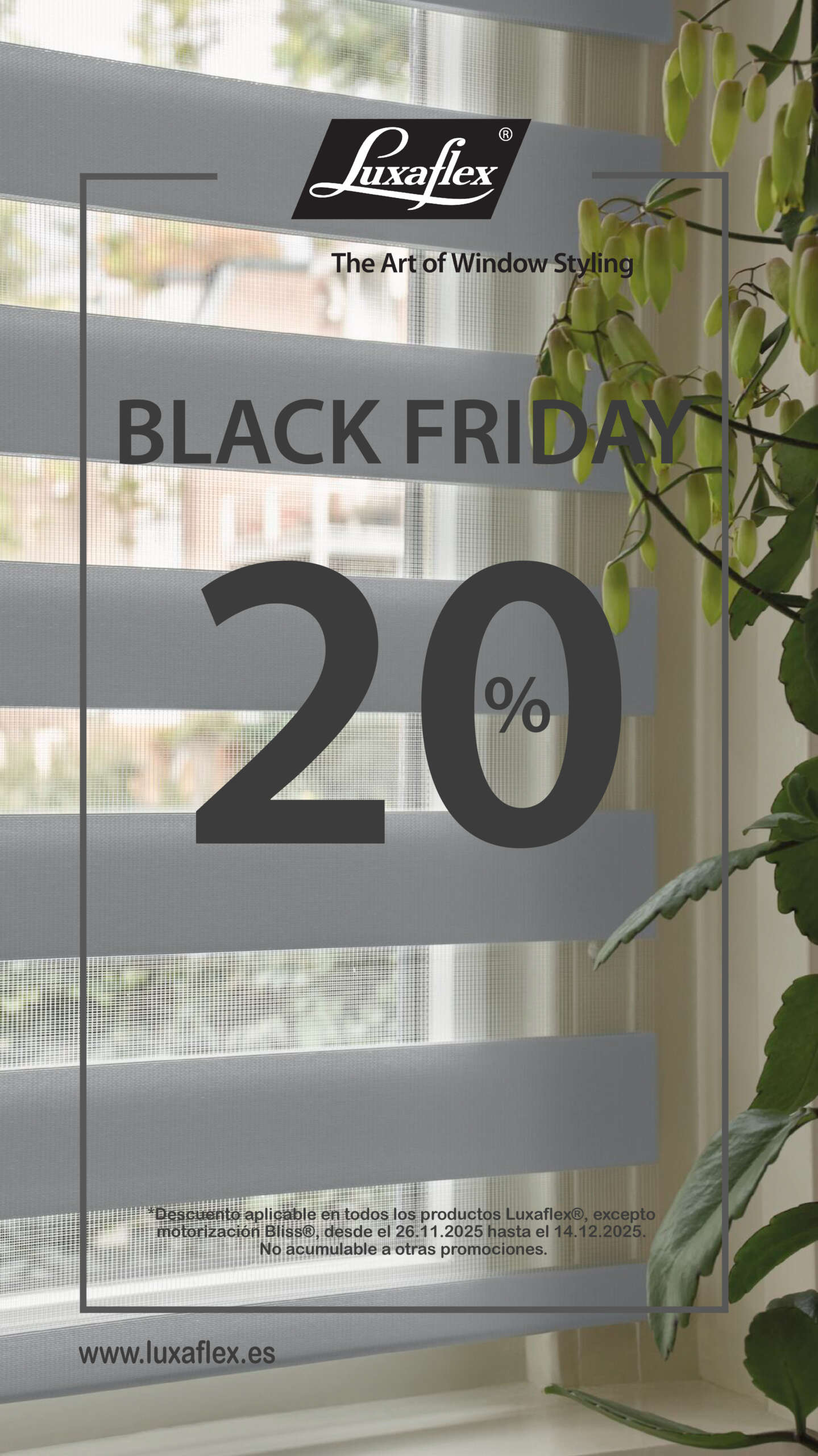 Oferta en productos Luxaflex 20% Black Friday