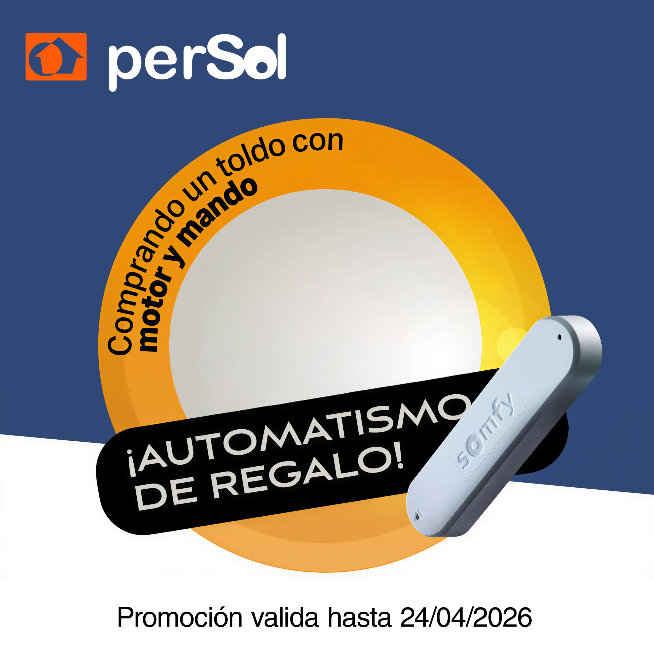 Comprando un toldo con motor y mando , automatismo de regalo!